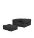 Cube futon dark grey