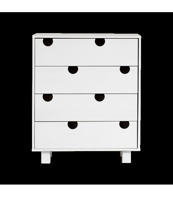 Commode naturel 4 tiroirs blanc