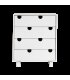 Commode naturel 4 tiroirs blanc