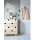 Commode blanc 4 tiroirs bois naturel