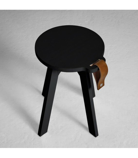 Tabouret / Chevet Country noir