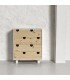 Commode blanc 4 tiroirs bois naturel
