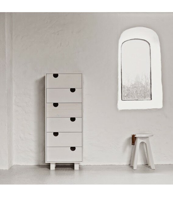 Commode blanc 6 tiroirs blanc