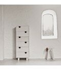 Commode blanc 6 tiroirs blanc