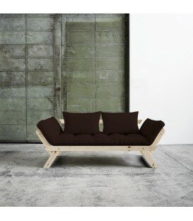 Bebop brut noir ou blanc futon marron